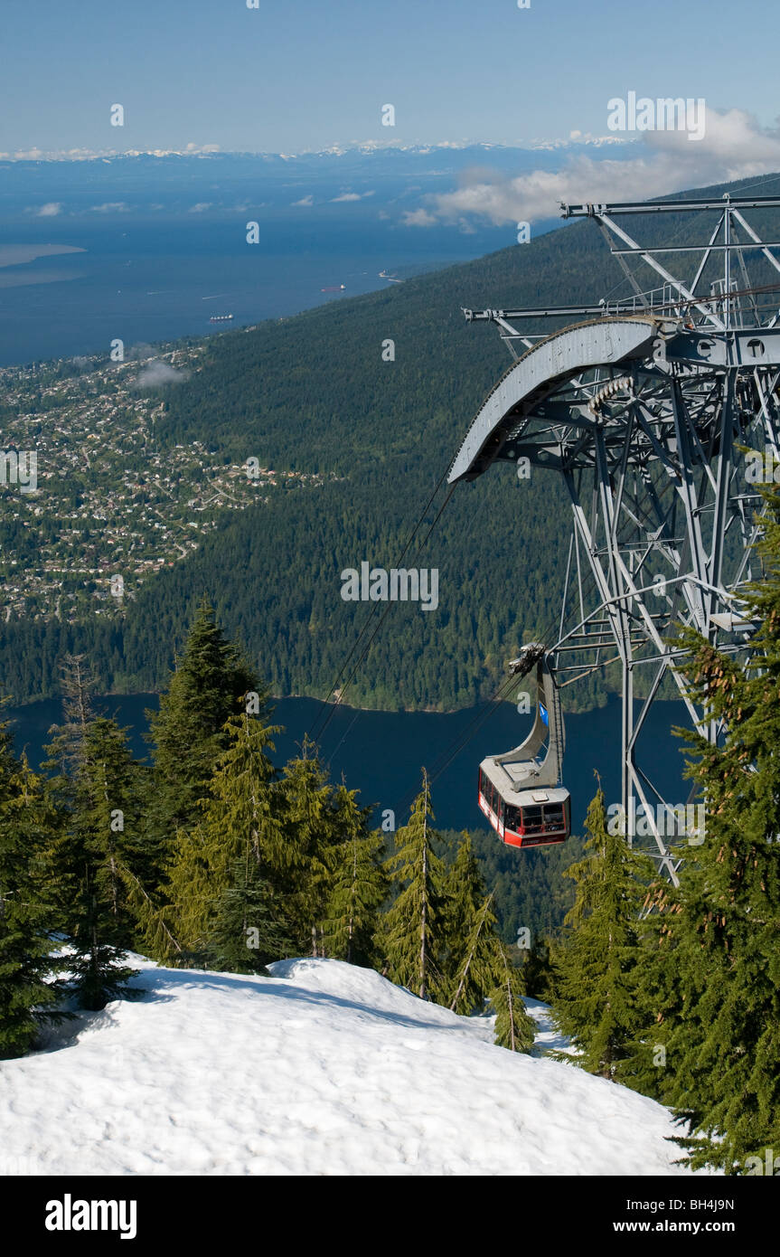 Il Grouse Mountain funivia, Vancouver, British Columbia, Canada Foto Stock