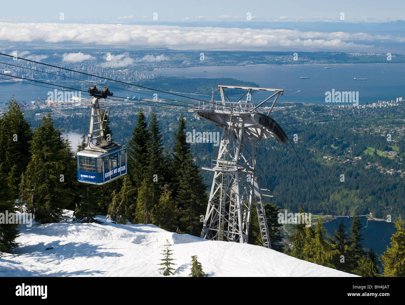 Il Grouse Mountain funivia, Vancouver, British Columbia, Canada Foto Stock