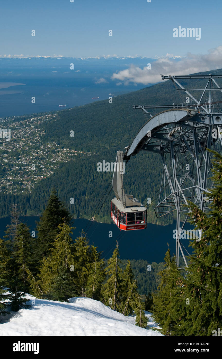 Il Grouse Mountain funivia, Vancouver, British Columbia, Canada Foto Stock