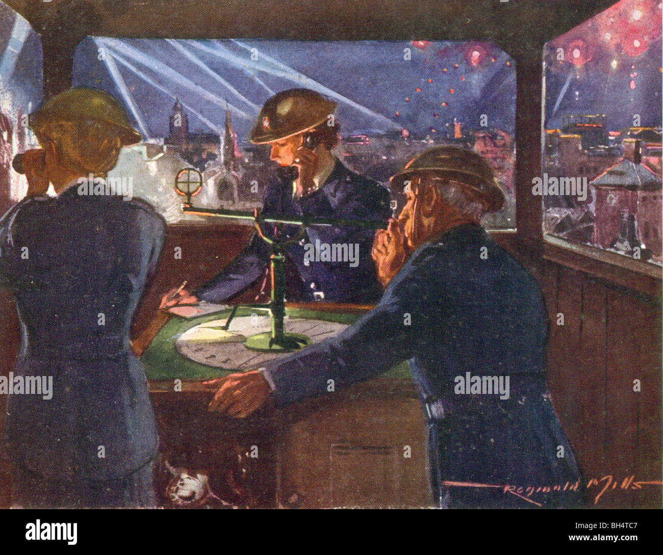 "Osservazione Post' da 'in servizio della nazione, al Servizio Nazionale dei Vigili del Fuoco entra in azione" Foto Stock