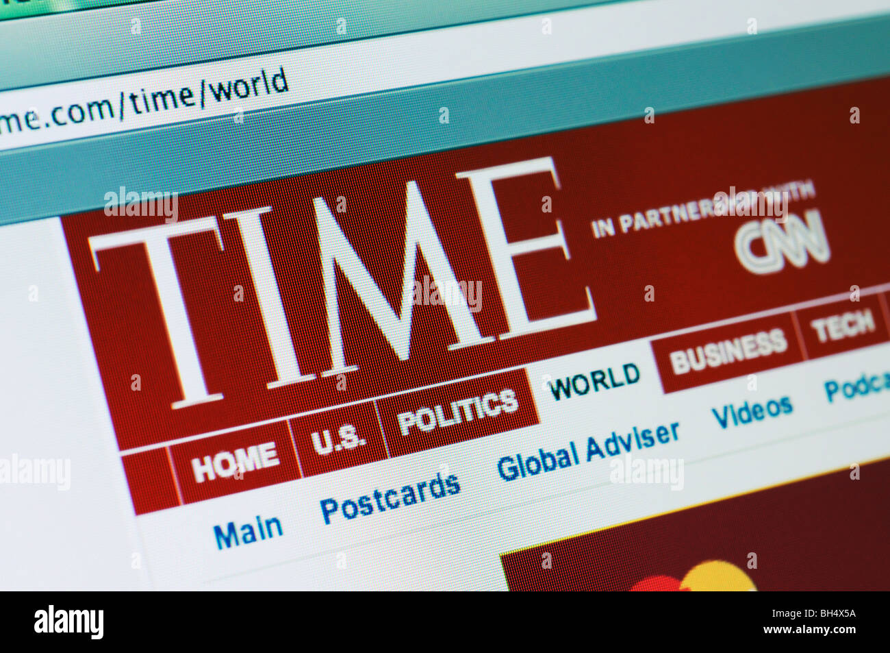 TIME MAGAZINE website Foto Stock