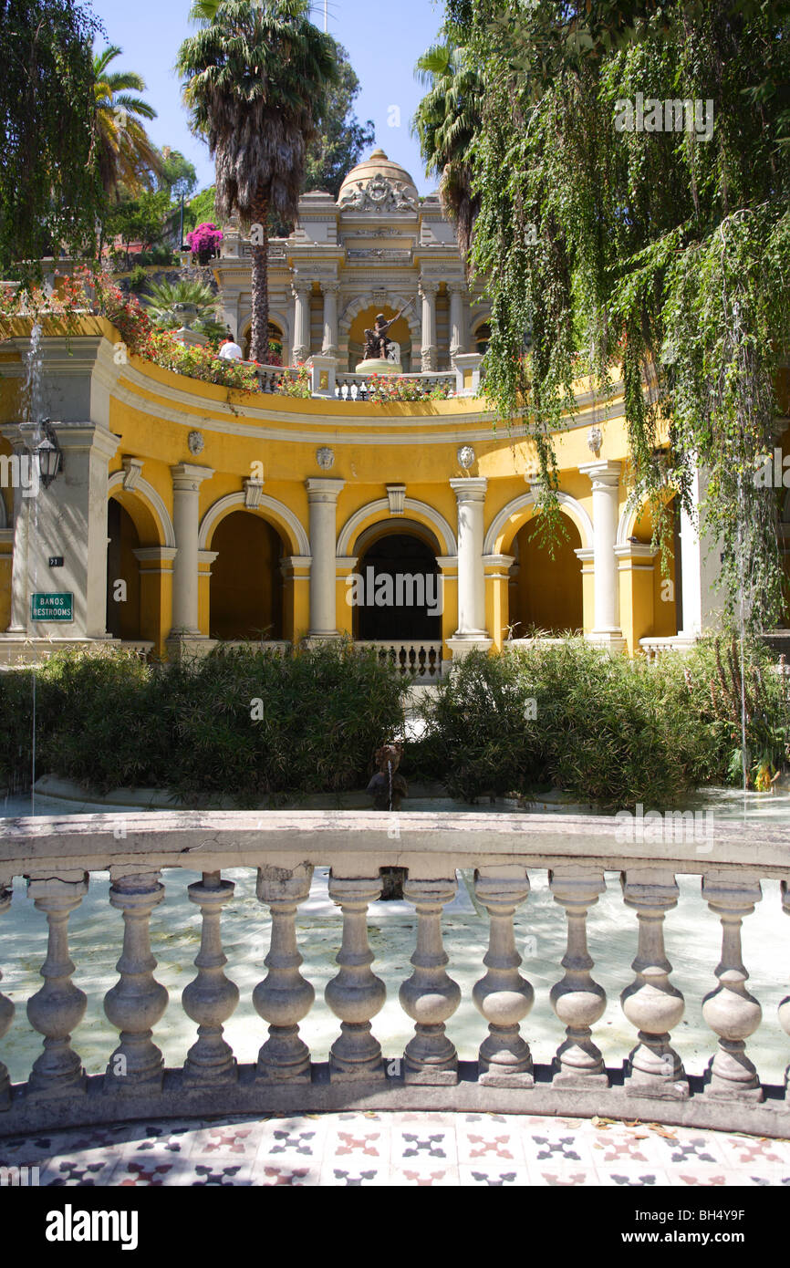 Fontana di Nettuno a Cerro Santa Lucia a Santiago del Cile Foto Stock