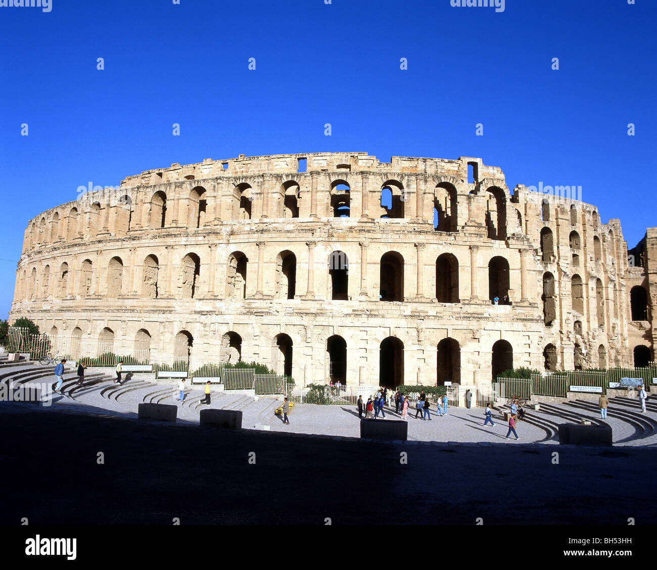Anfiteatro romano di El Djem, Mahdia Governatorato, Tunisia Foto Stock