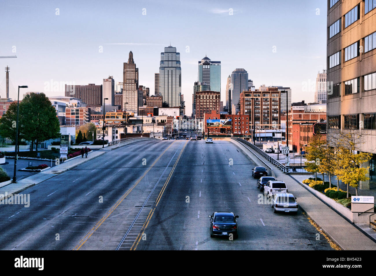 Kansas City, MO skyline. Foto Stock