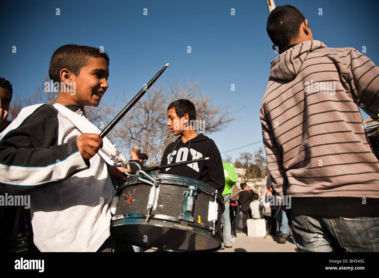 Dimostrazione settimanale in Sheikh Jarrah Foto Stock