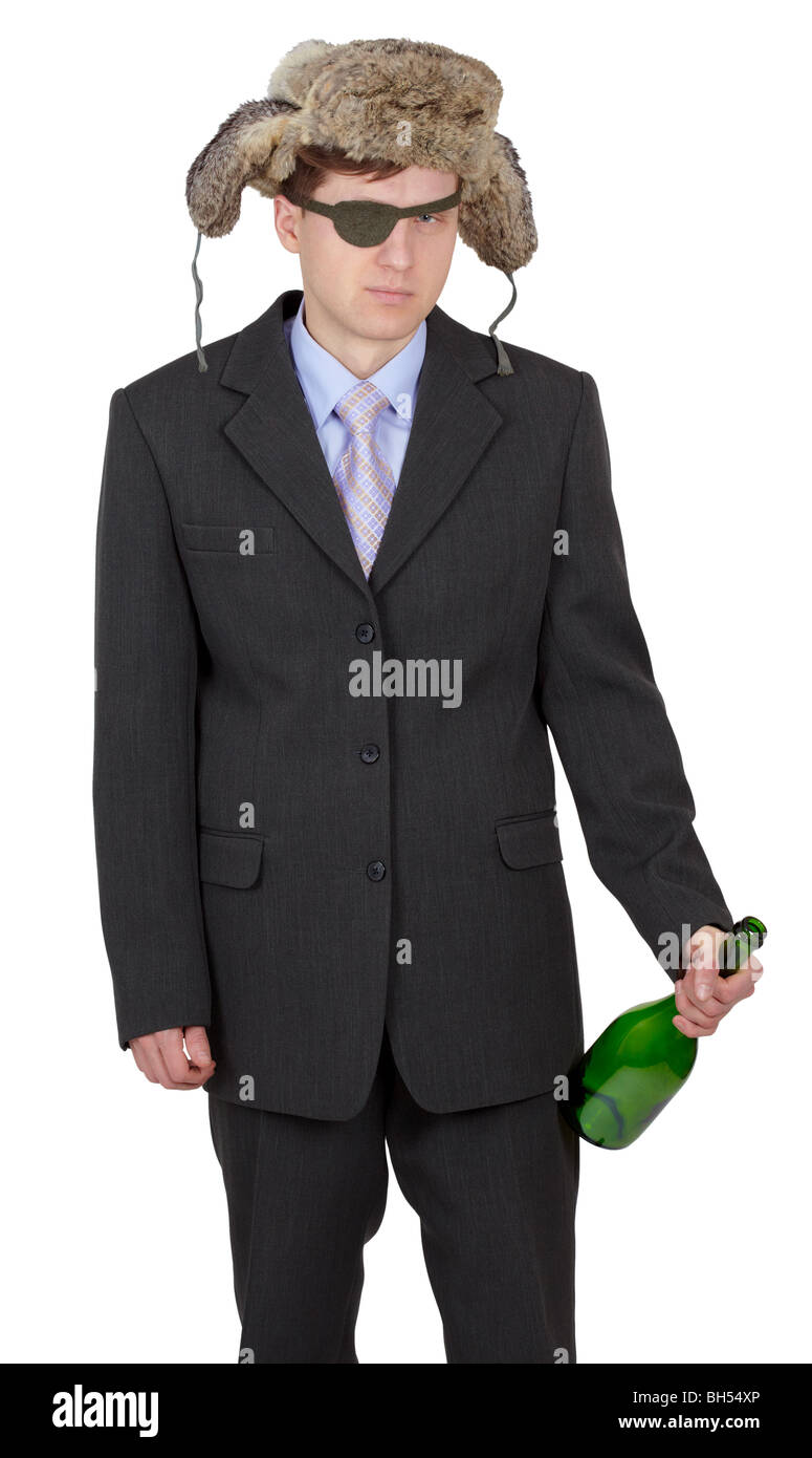 Giovane russo ubriaco, nel suo tempo libero business Foto Stock