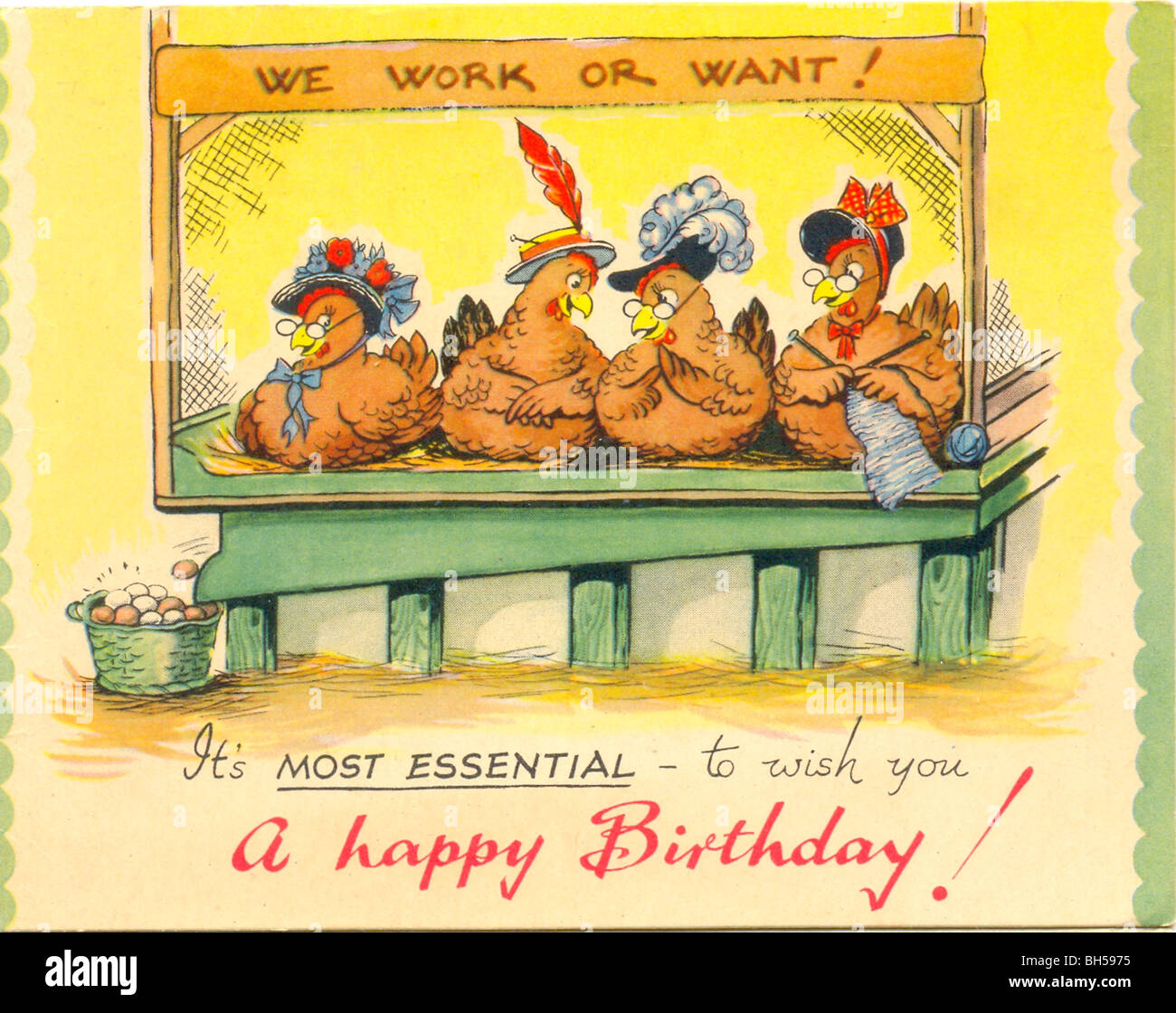 Seconda guerra mondiale compleanno biglietto di auguri Foto Stock
