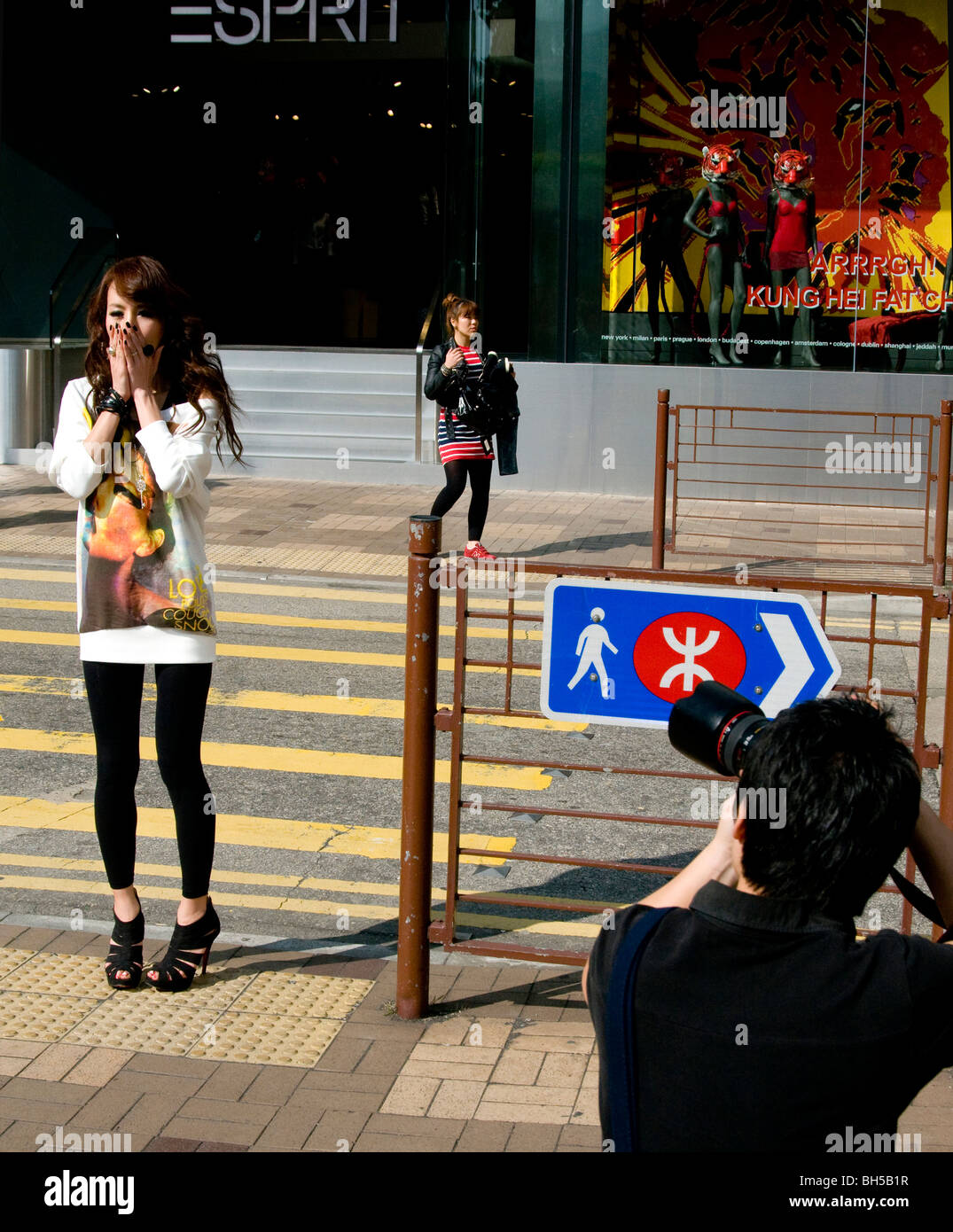 Hong Kong Kowloon photo shoot, Strada di Pechino Foto Stock