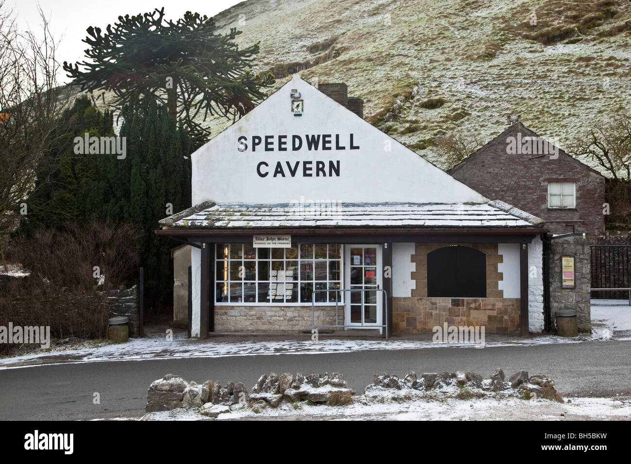 Speedwell Cavern, una popolare attrazione turistica, in Castleton, Derbyshire, Peak District Foto Stock
