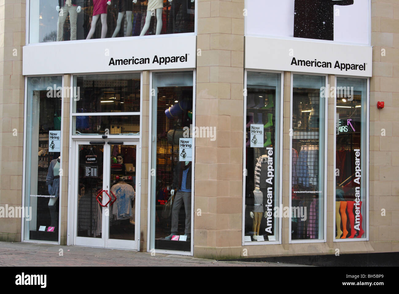 Un American Apparel retail outlet in Nottingham, Inghilterra, Regno Unito Foto Stock