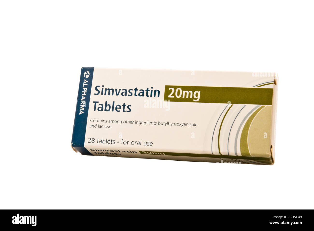 Le compresse di statina per il controllo di colesterolo. Foto Stock