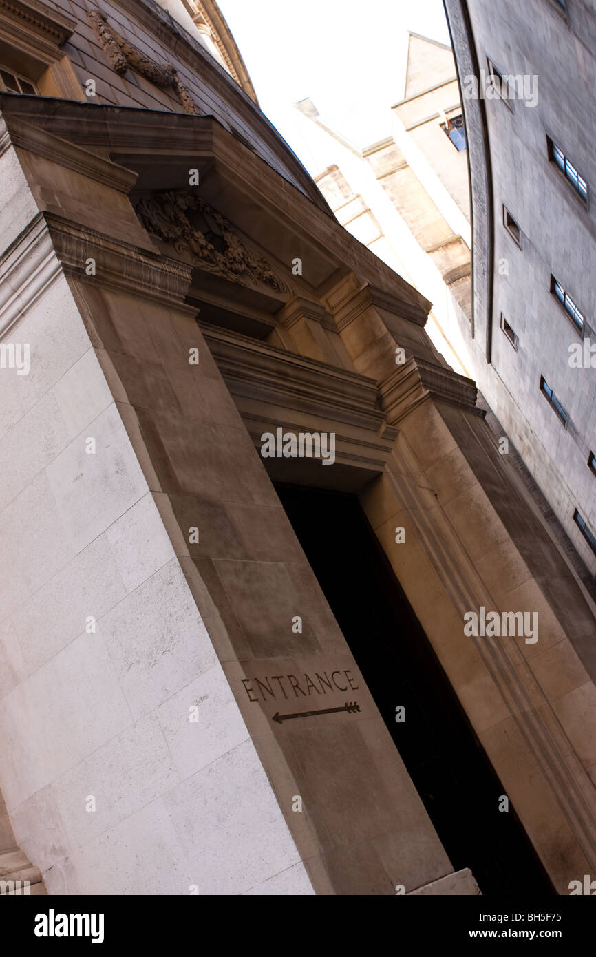 Manchester ingresso Library Sign Foto Stock