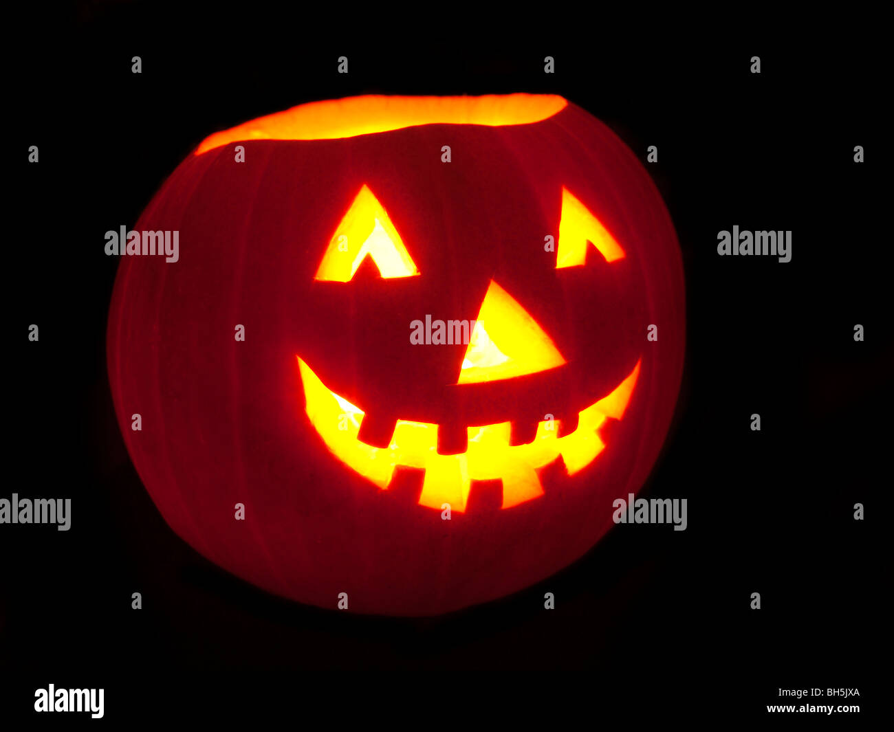 Tradizionali di Halloween Jack O' lanterna Foto Stock