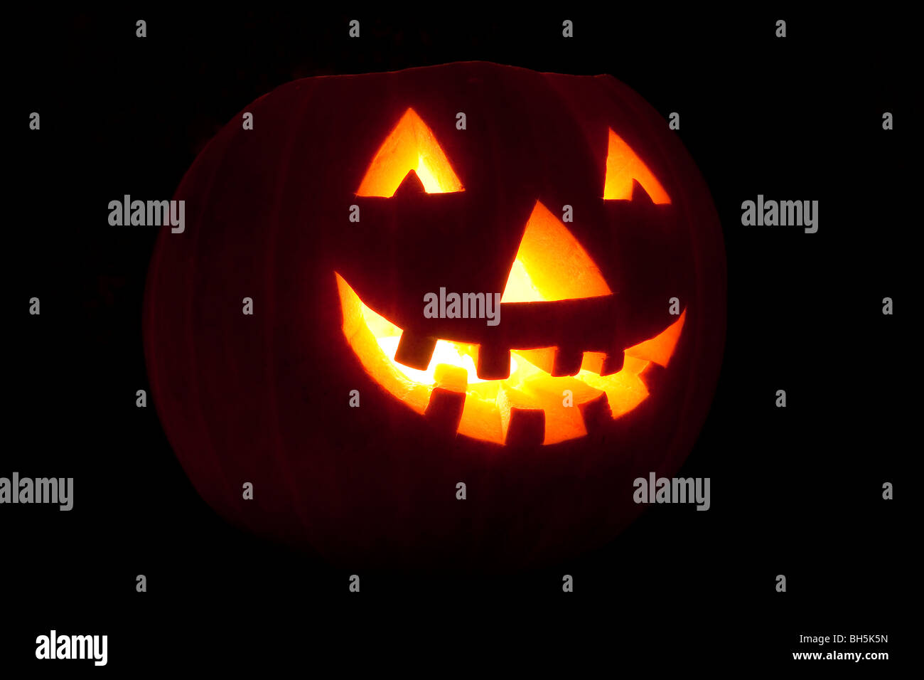Tradizionali di Halloween Jack O' lanterna Foto Stock