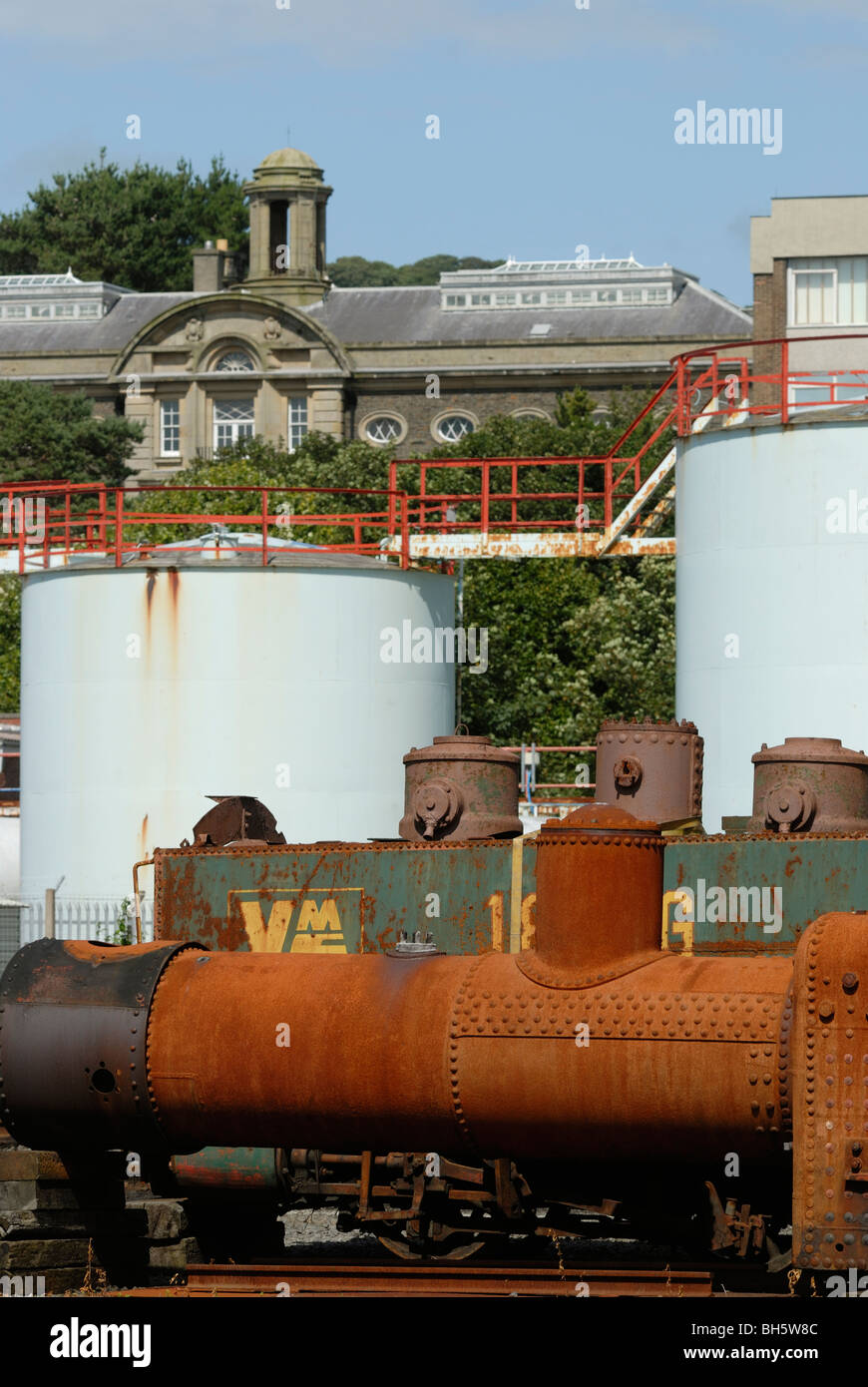 I rottami di treni, Aberystwyth, Galles. Foto Stock