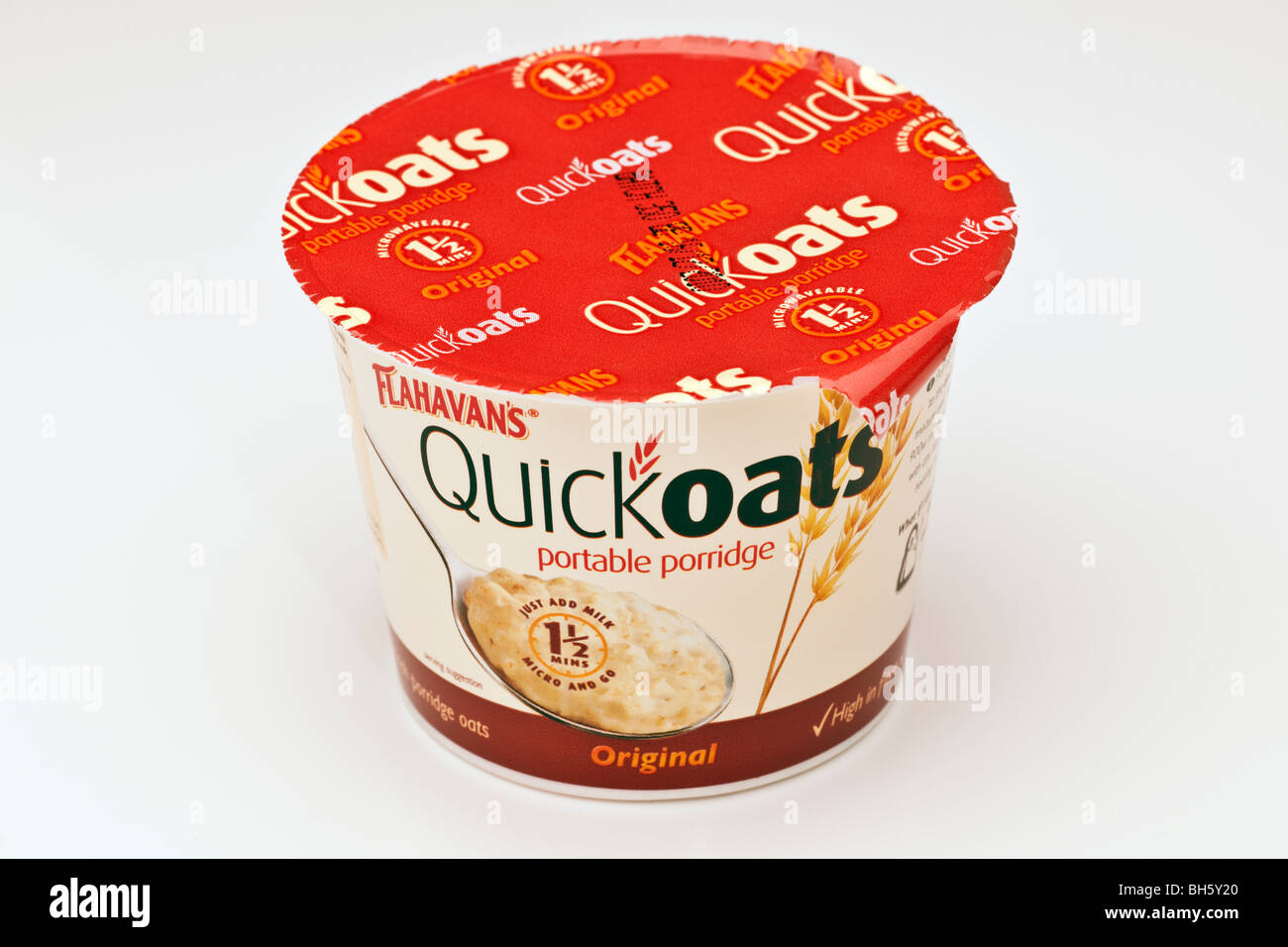 Piccola vasca di Flahavans quick avena porridge portatile Foto Stock