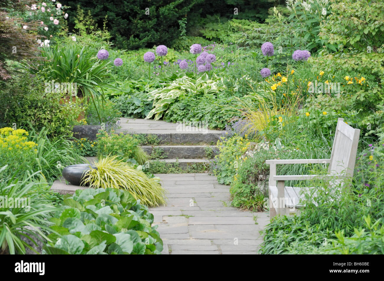 Sunken garden, karl foerster giardino, Potsdam, Germania Foto Stock