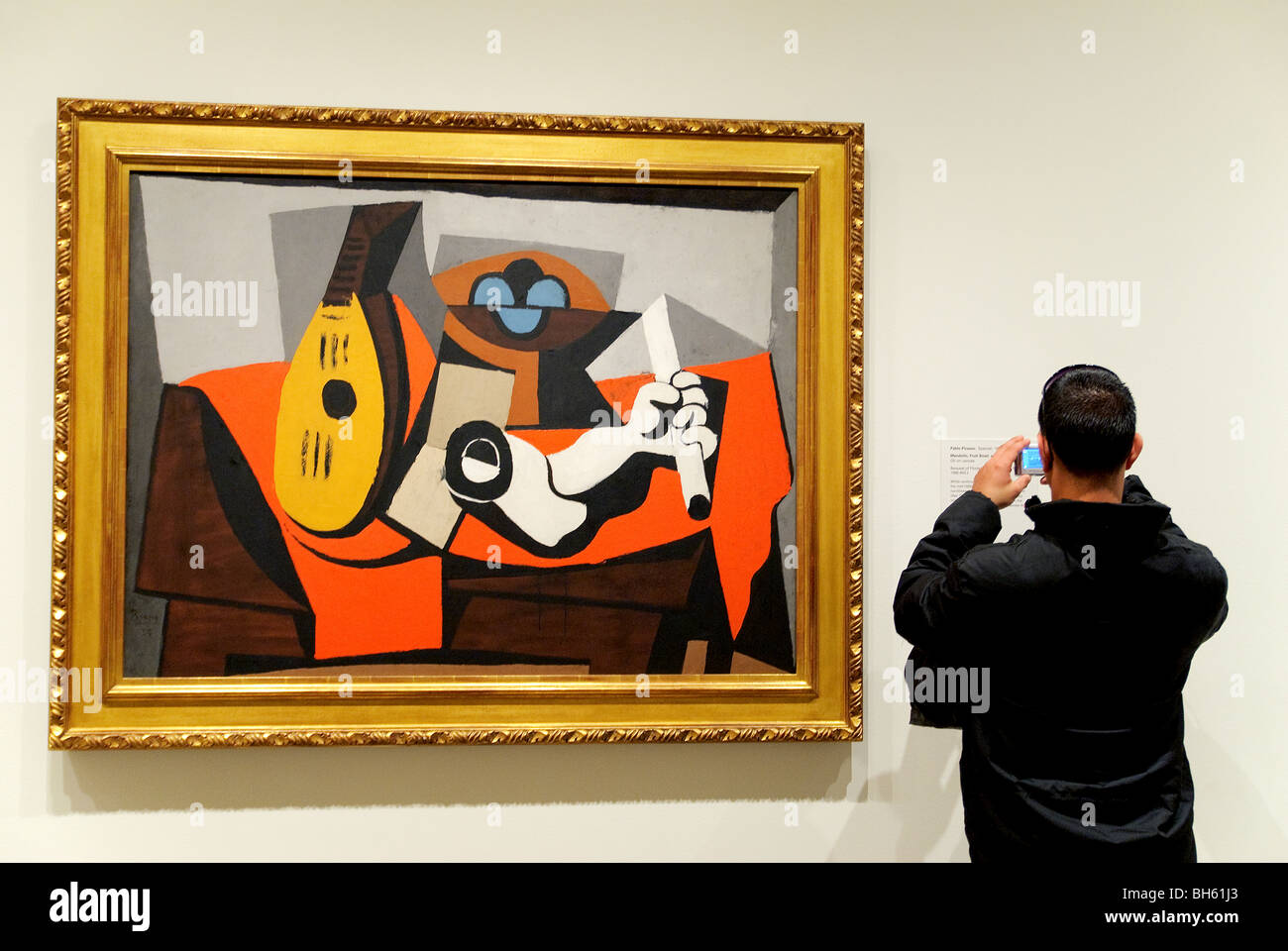 Mandolino, cesto di frutta e il braccio di gesso, 1925, di Pablo Picasso (spagnolo, 1881-1973), il Metropolitan Museum of Art di New York City Foto Stock