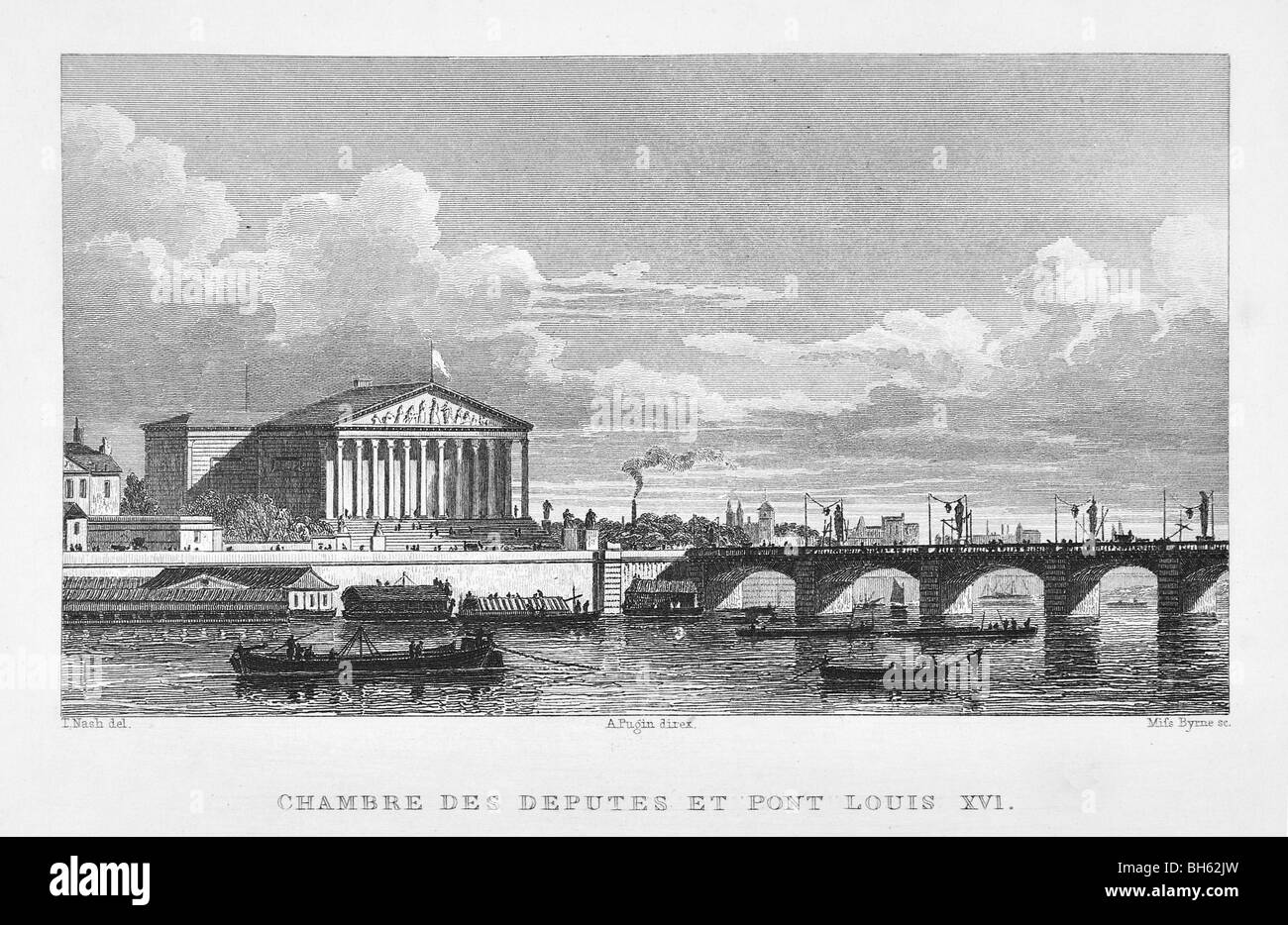 Chambre des Deputes et Pont Louis XVI Foto Stock