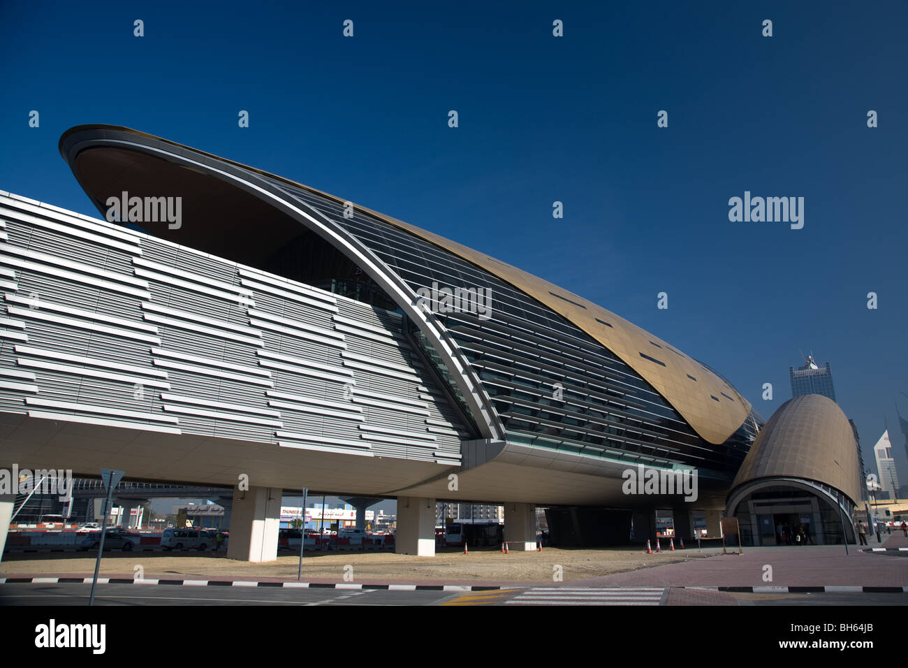 Burj Dubai stazione meto la facciata esterna khalifa Foto Stock