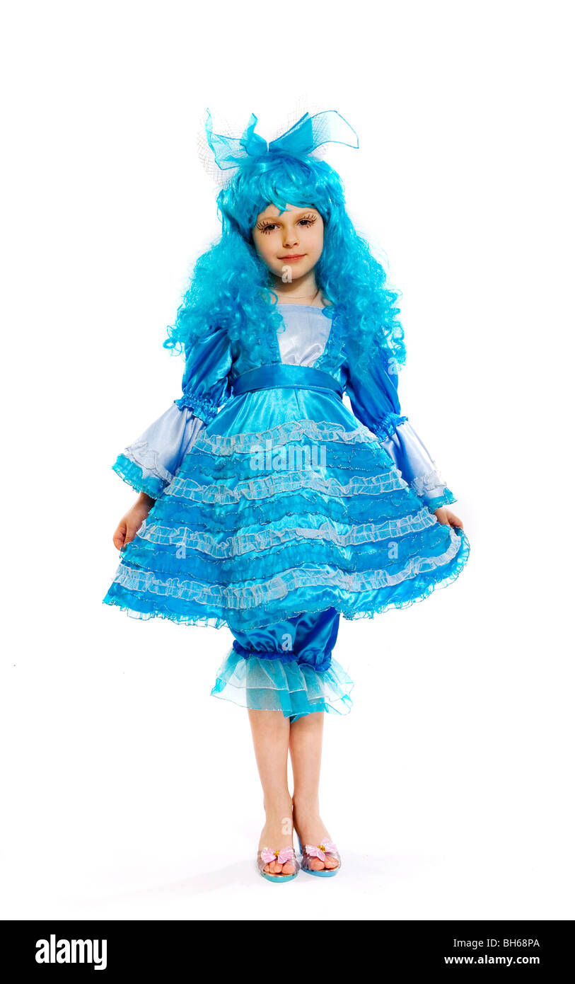 Ritratto di bambina in costume Foto Stock