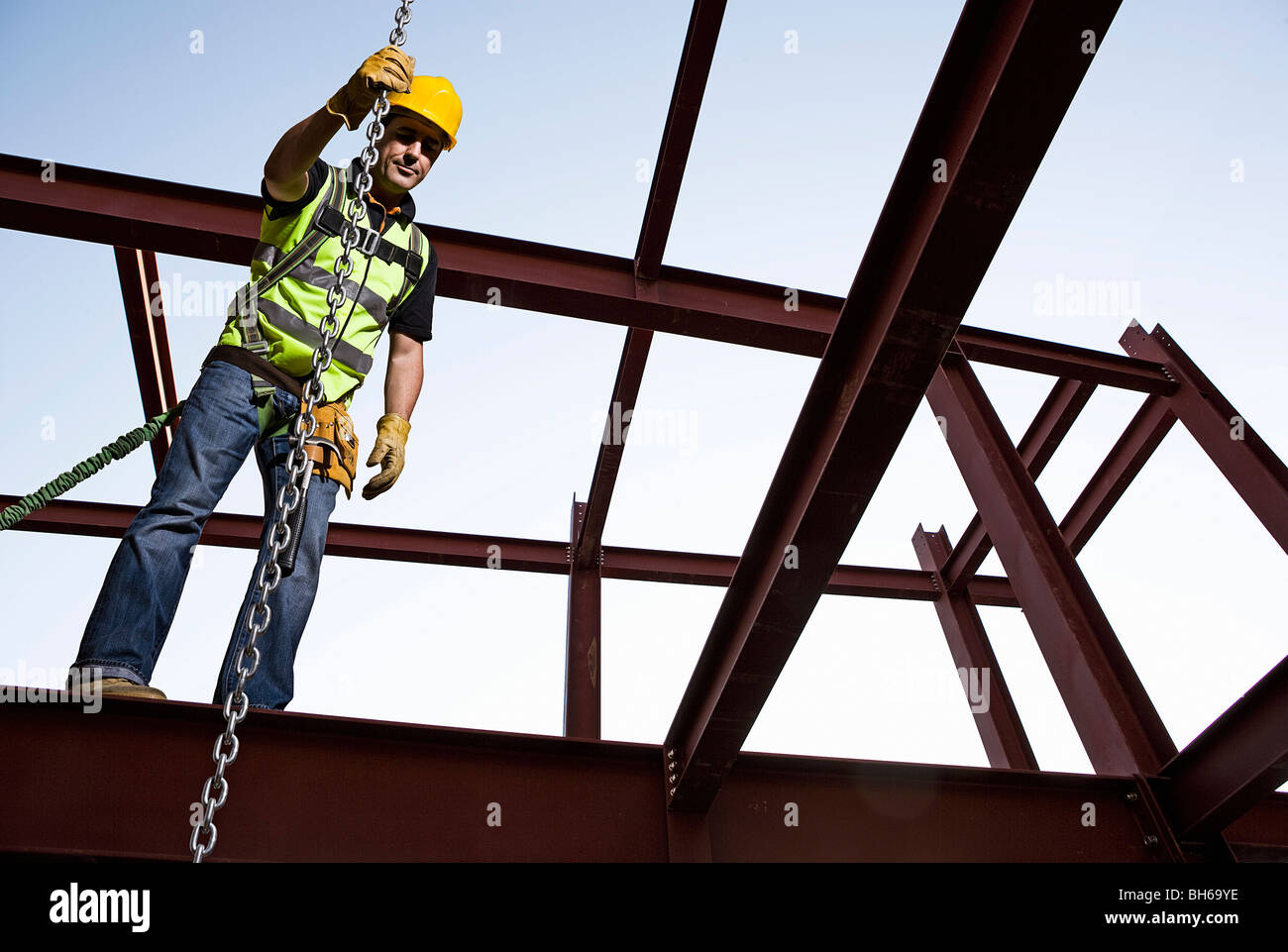 Lavoratore dell'industria siderurgica 01 Foto Stock