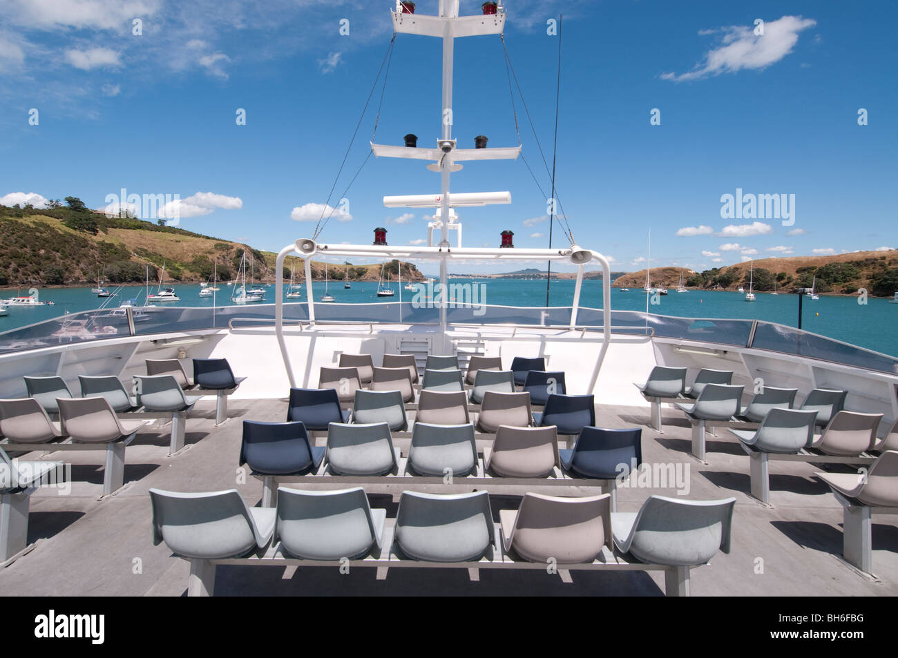Vuoto sedi del Traghetto , Nuova Zelanda Foto Stock