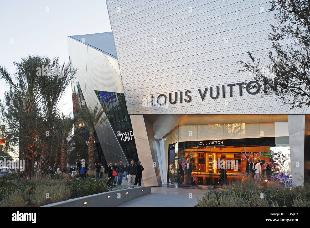 Negozio Louis Vuitton, i cristalli a CityCenter, Strip di Las Vegas, Nevada Foto Stock