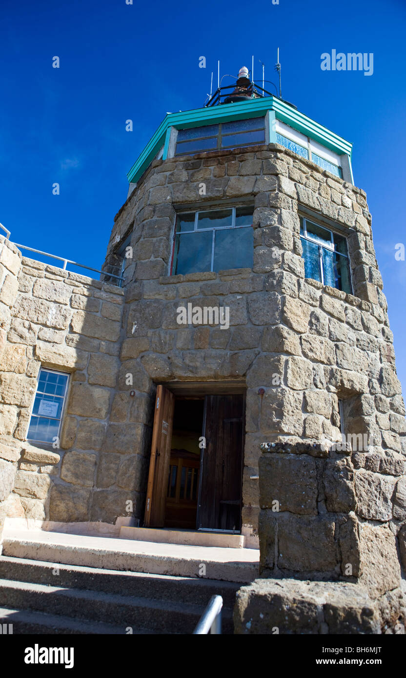 Torre di osservazione presso la vetta del Monte Diablo membro Park, Mt. Diablo, Contra Costa County, California, Stati Uniti d'America. Foto Stock