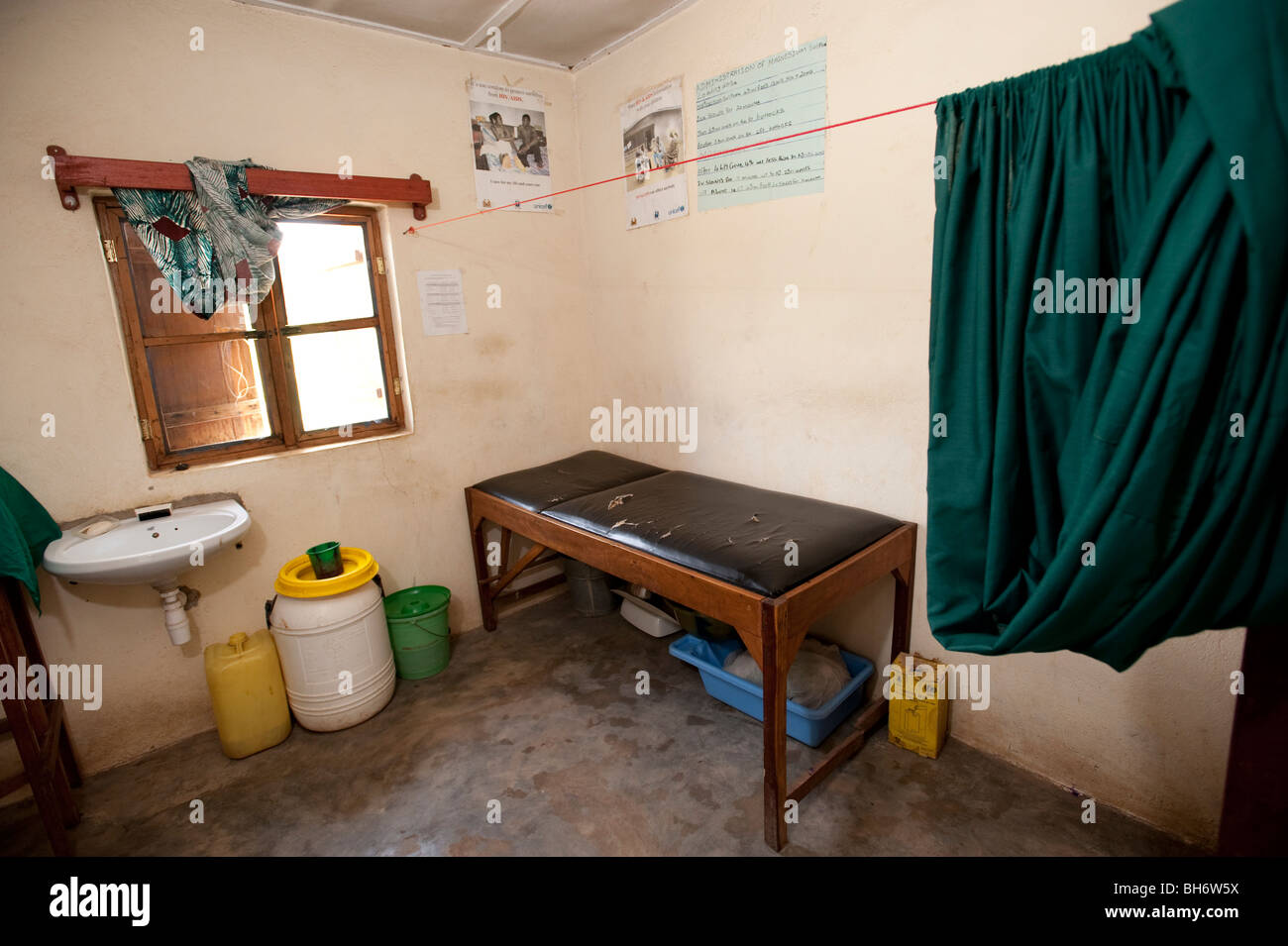 Sala parto, Centro Salute Condoma. Foto Stock