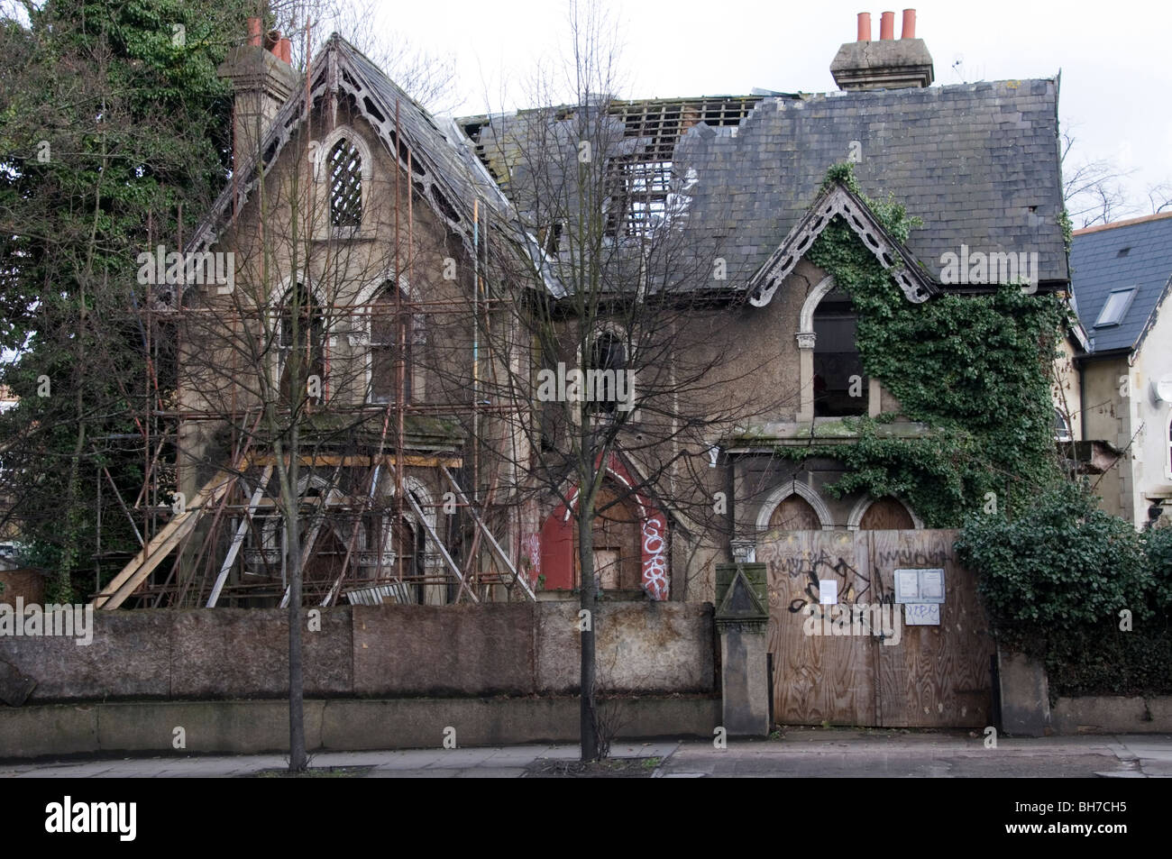 La casa di cemento in Signoria Lane, East Dulwich, Londra. Ulteriori dettagli nella descrizione. Foto Stock