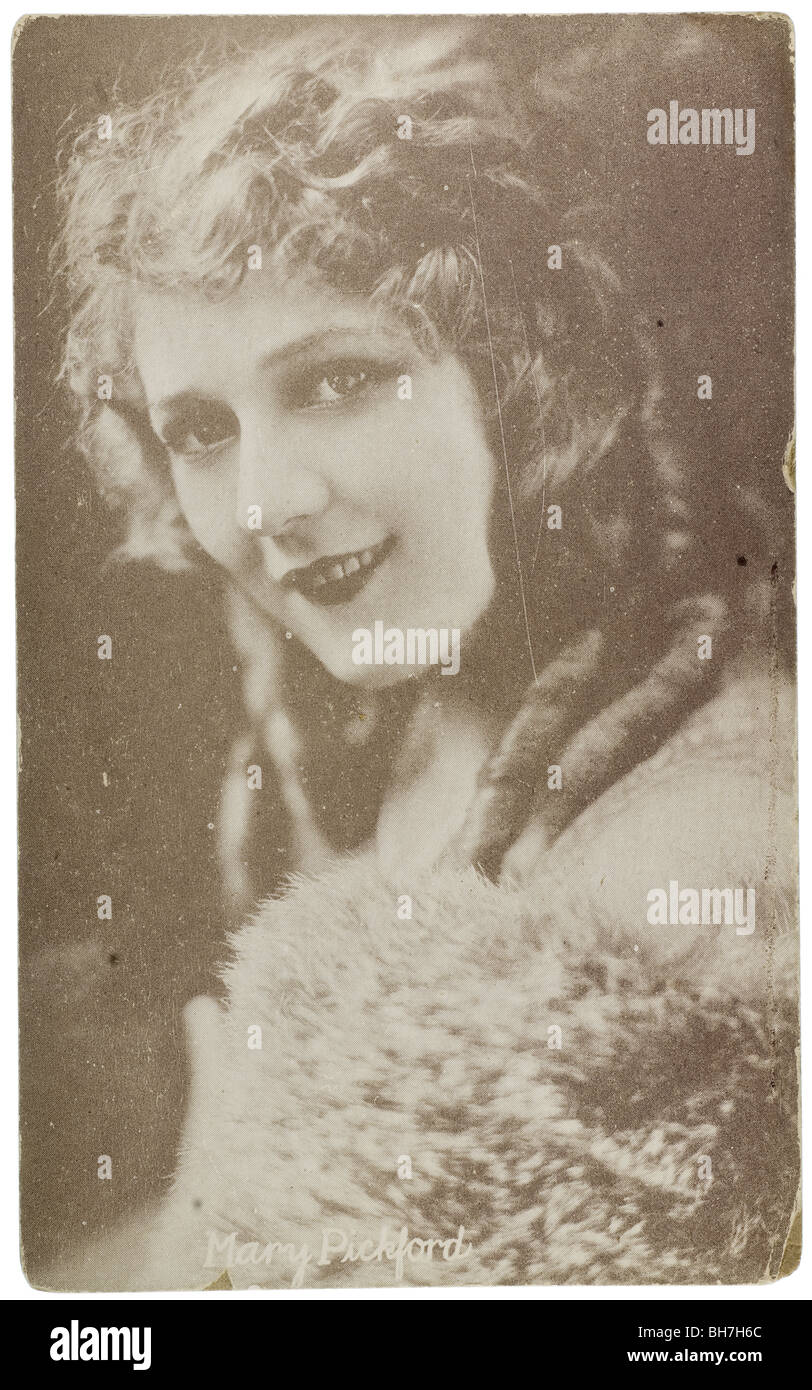 Vintage photo Cartolina del film muto attrice Mary Pickford Foto Stock