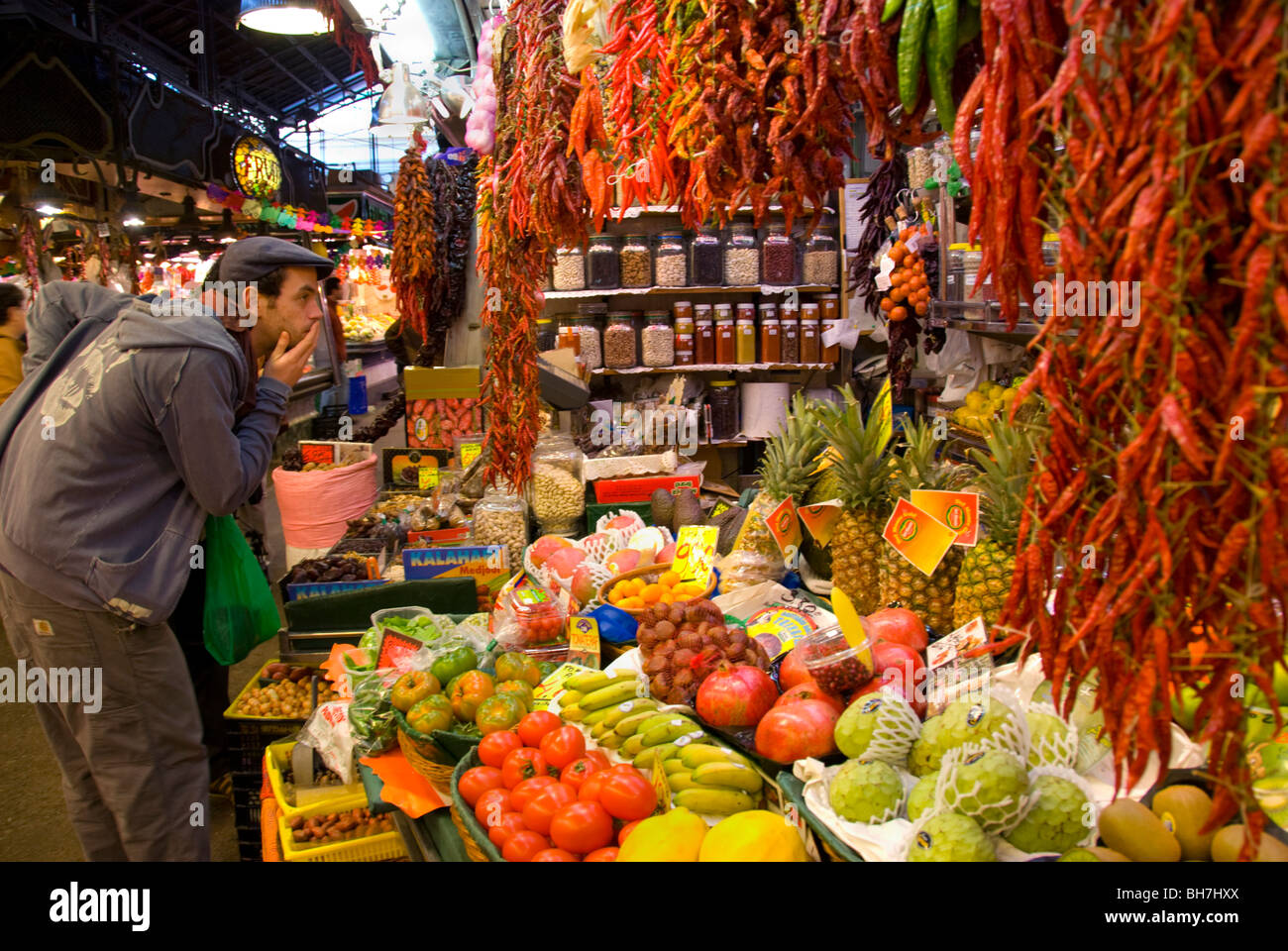 Il mercato della Boqueria. Barcellona. Catalonia .Spagna. Foto Stock