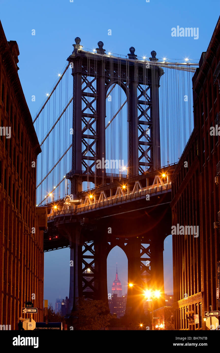 Stati Uniti d'America, New York City, Manhattan Manhattan Bridge Foto Stock