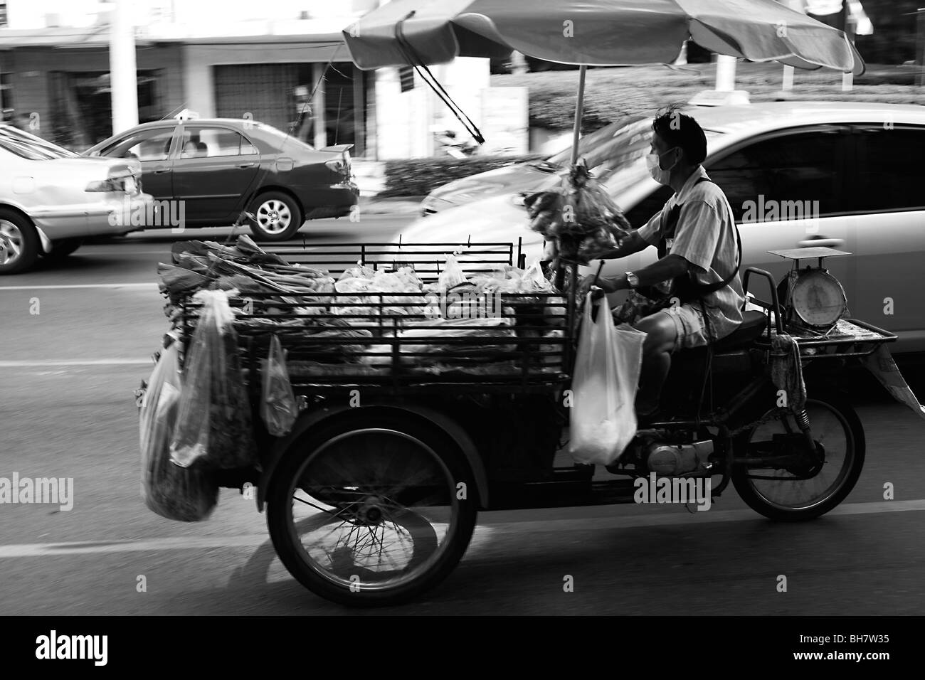 Mobile Street Vendor Bangkok in Thailandia Foto Stock