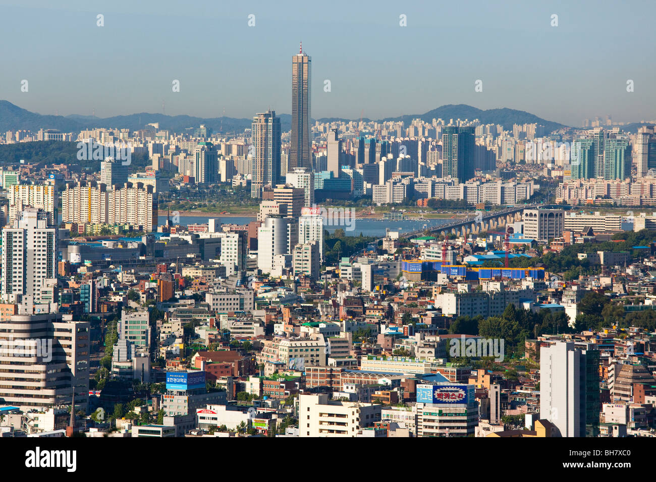 Skyline di Seoul COREA DEL SUD Foto Stock