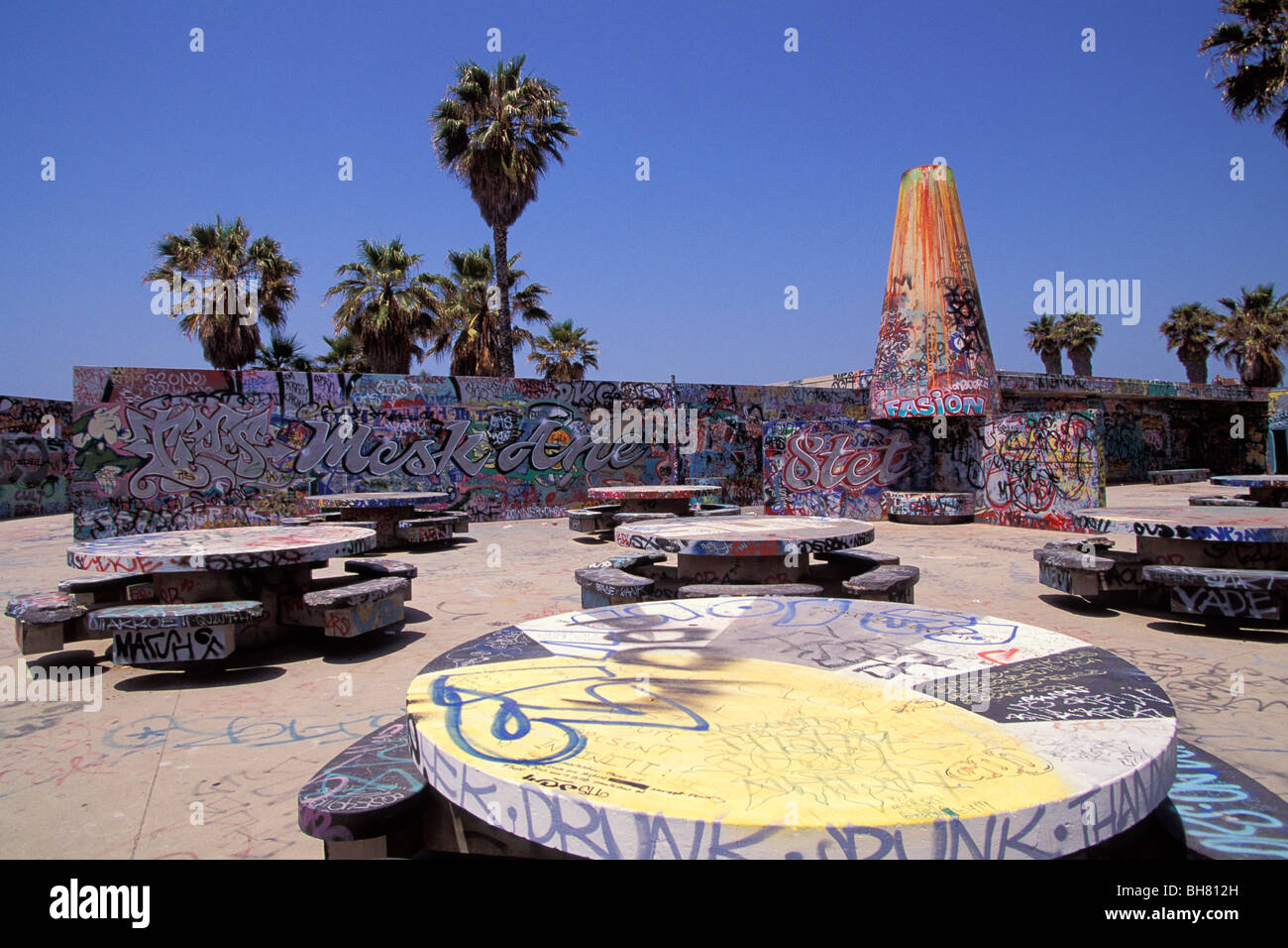 Pista murales Venice Beach, Los Angeles, California Foto Stock