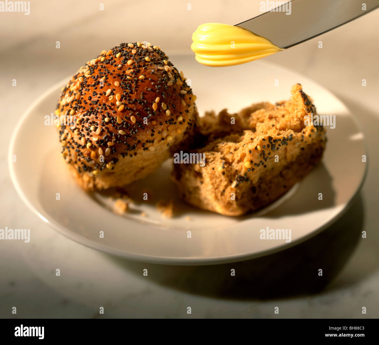 BROWN seminate rotolo con diffusione Foto Stock