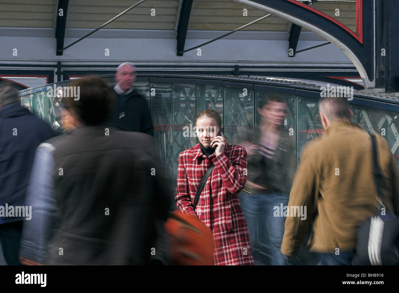 Le donne sul telefono cellulare Foto Stock