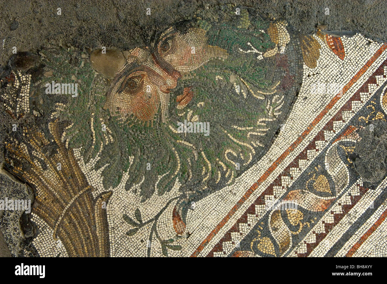 Museo dei mosaici, include molte scene di caccia dal grande Palazzo, Istanbul Foto Stock