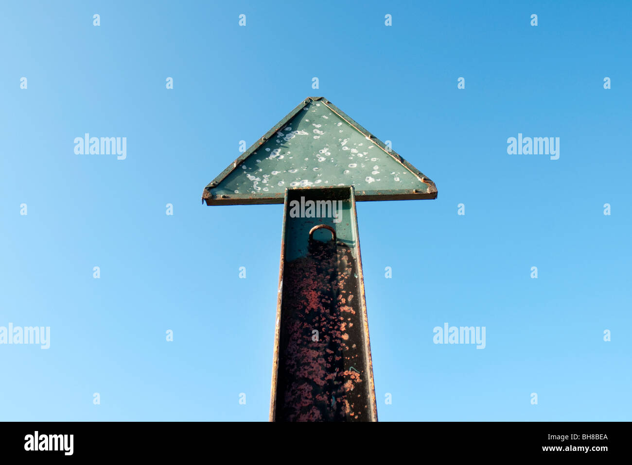 freccia verde Foto Stock