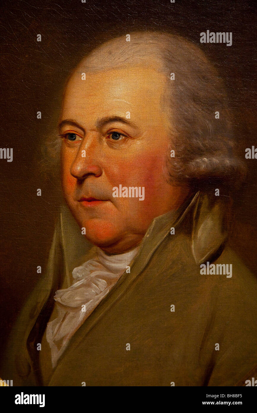 Ritratto di John Adams da Charles W Peale Portrait Gallery in La seconda banca nazionale edificio di Filadelfia, PA Foto Stock