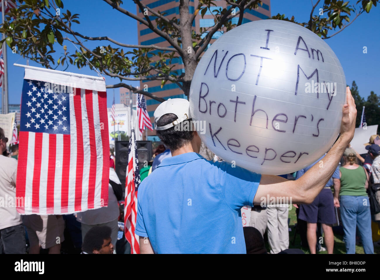 9-12 Rally e Tea Party, 12 Settembre 2009 presso il Palazzo Federale, Los Angeles, CA Foto Stock