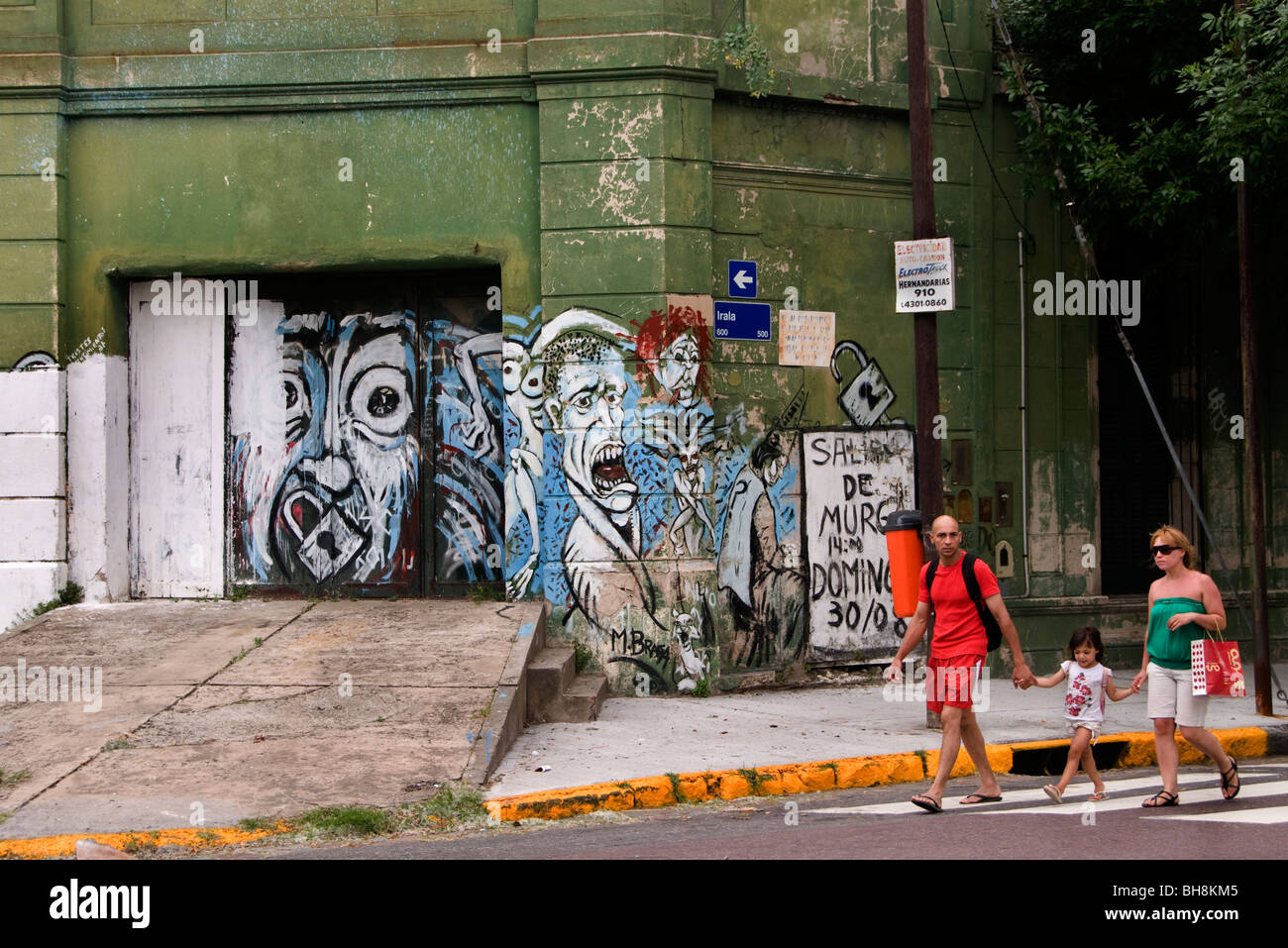 La Boca Buenos Aires dipinto graffiti Argentina Foto Stock