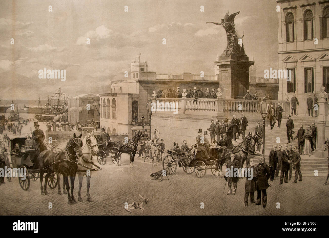 Buenos Aires Argentina vecchia immagine cavallo città carrello Foto Stock