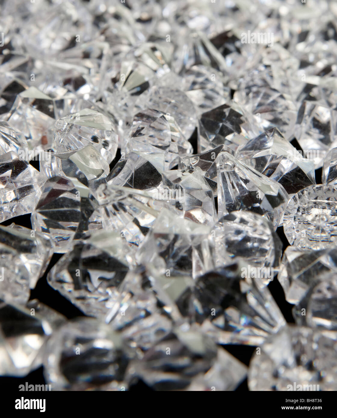 Grande immagine di sfondo di lotti e lotti di diamanti Foto Stock