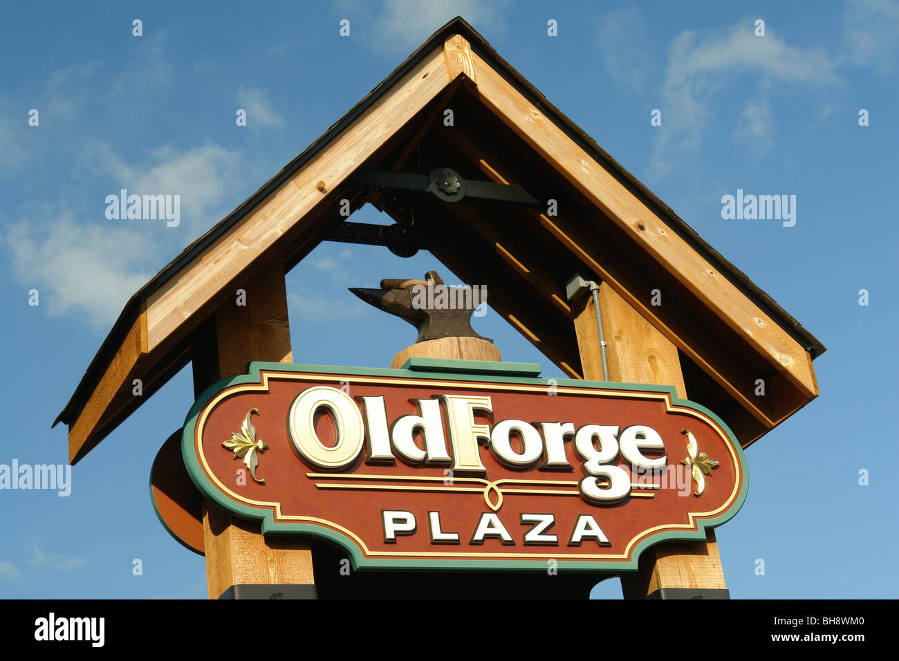 AJD63870, Pigeon Forge, TN, Tennessee, Old Forge Plaza, ingresso sign Foto Stock