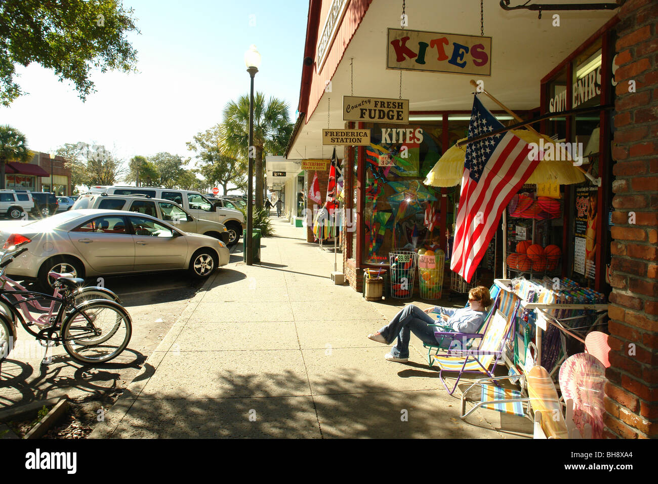 AJD64694, San Simons Island, GA, Georgia, Golden Isles, downtown Foto Stock