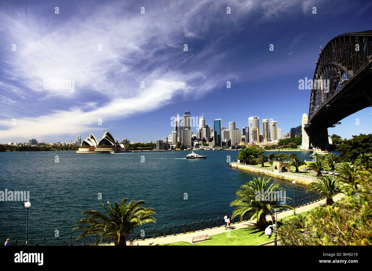 Opera house e dello skyline della città Sydney Australia Foto Stock