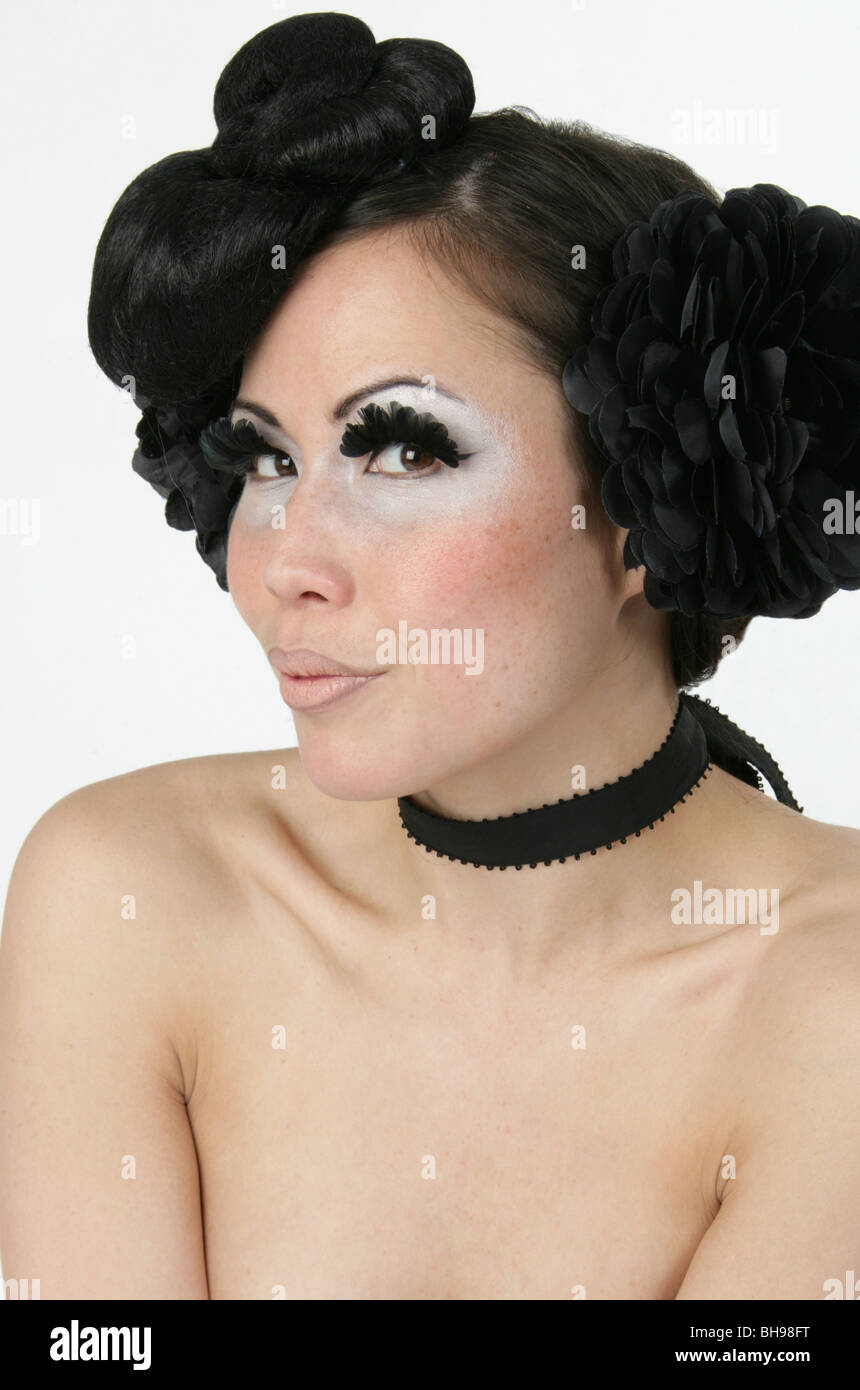 Ritratto di un performer Burlesque Foto Stock
